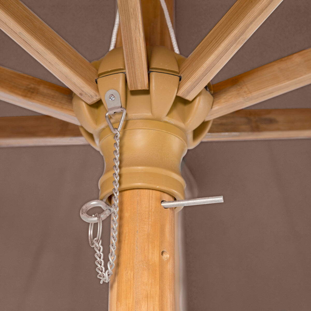 TINAEI Taupe round straight parasol