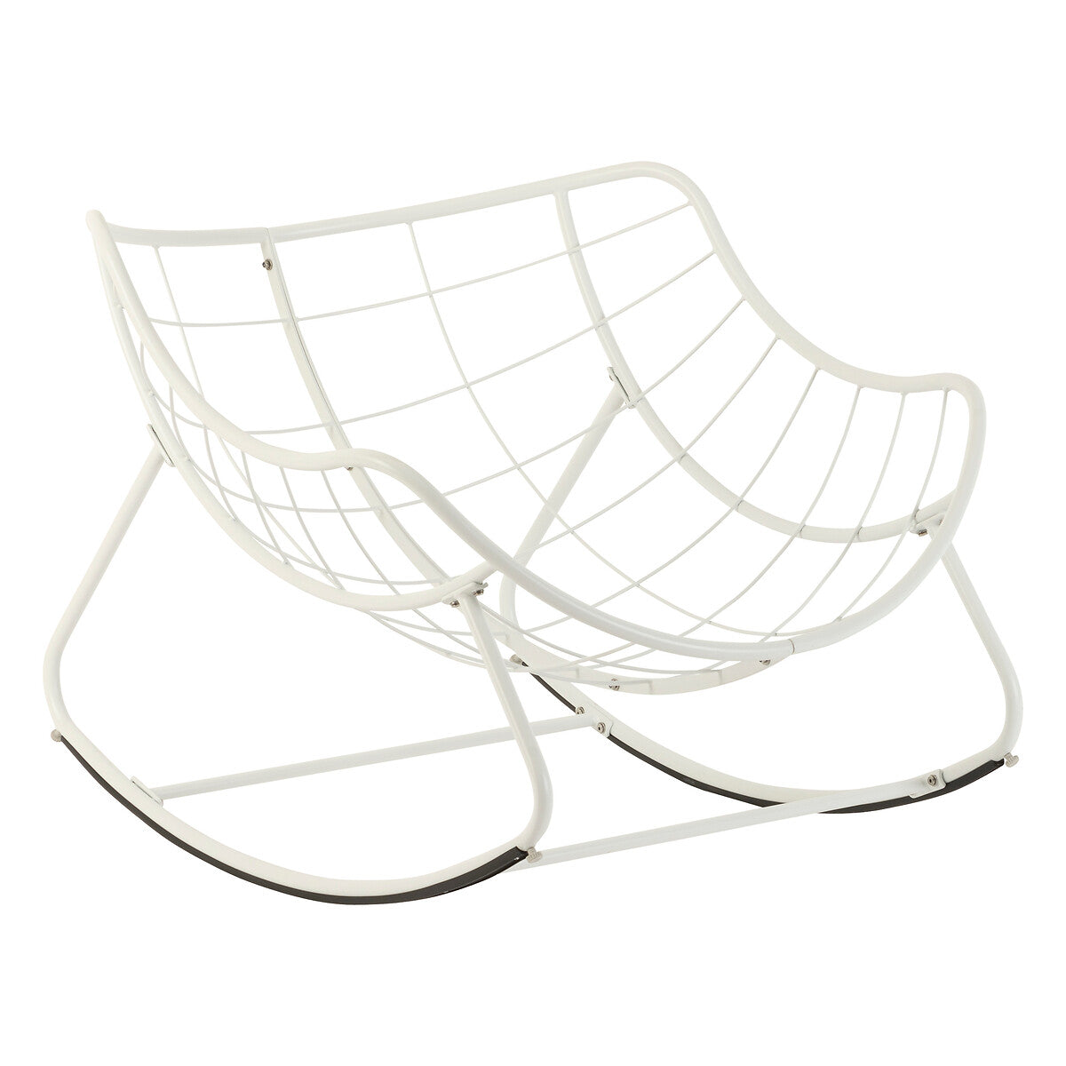 PAOPAO Beige & White Rocking Egg Chair
