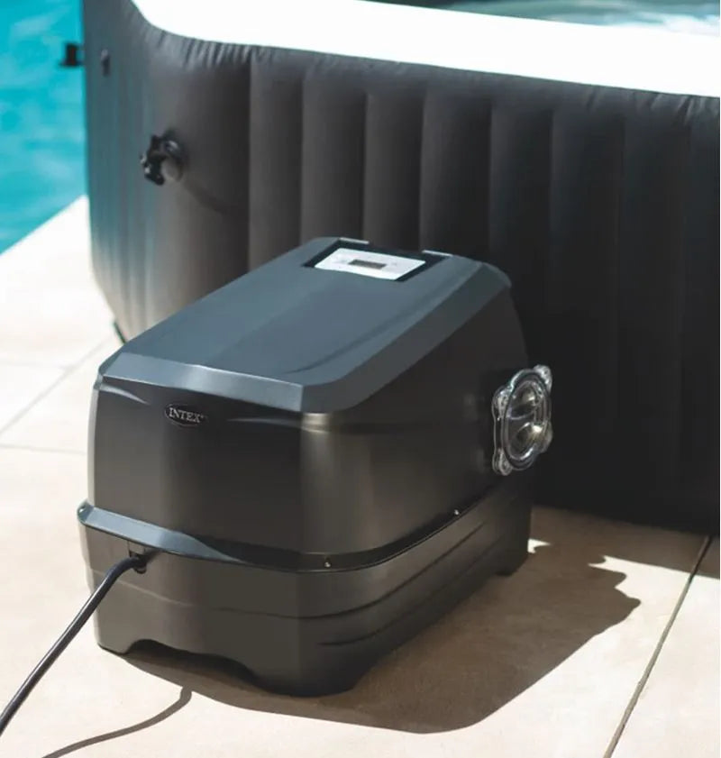 INTEX PURESPA CARBON OCTO 6-PLUS INFLATABLE SPA. BUBBLES + DELUXE JETS BLACK