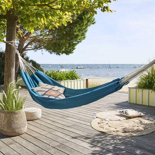 YAQUI Double Hammock Canvas Duck Blue
