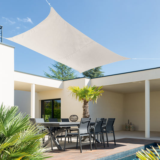 Rectangular shade sail CURACAO Wheat